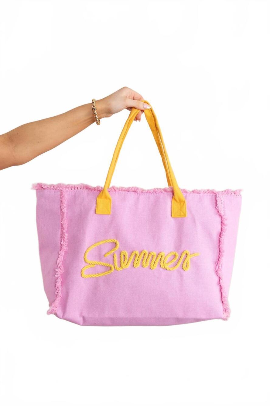 NEW FAME ACCESSORIES women's summer bag in purple/ pink